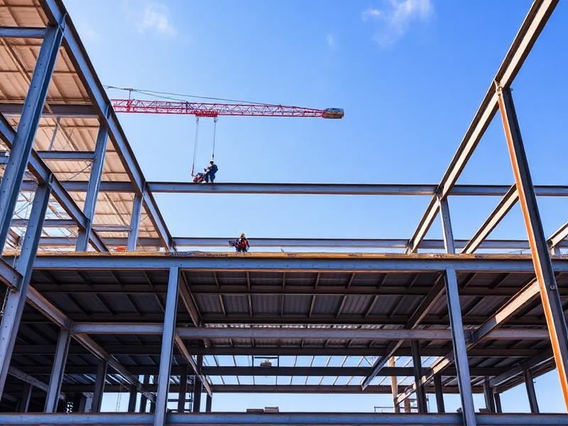 Steel frame commercial building