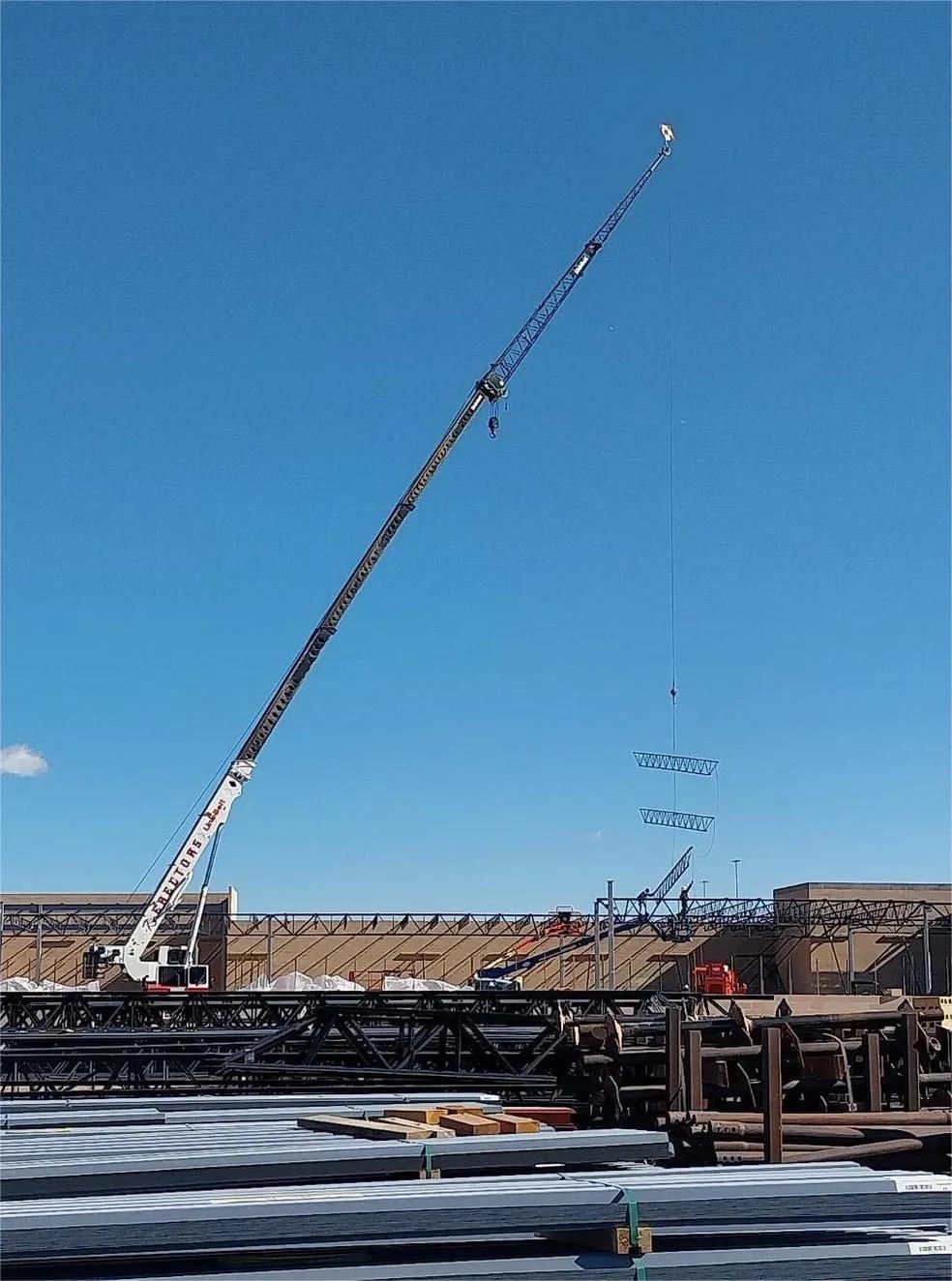 United Market Street steel erection project in Midland, Texas by 7S Erectors